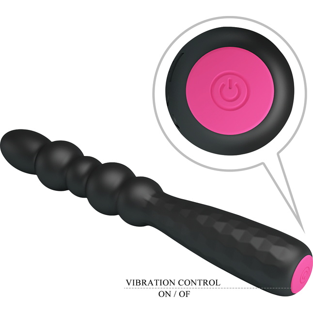 Черный гибкий анальный вибратор - 18,5 см - Mr.Play. Фотография 7.