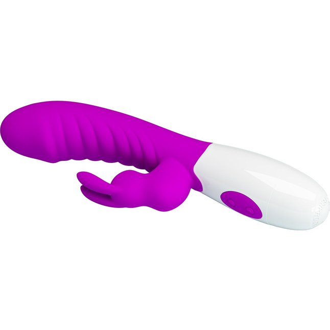 Лиловый вибратор-кролик Naughty Bunny - 19,8 см - Pretty Love. Фотография 6.
