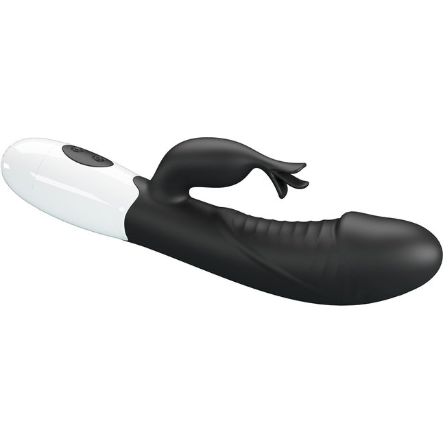 Черный вибратор-кролик Rasmussen - 19,8 см - Pretty Love. Фотография 5.