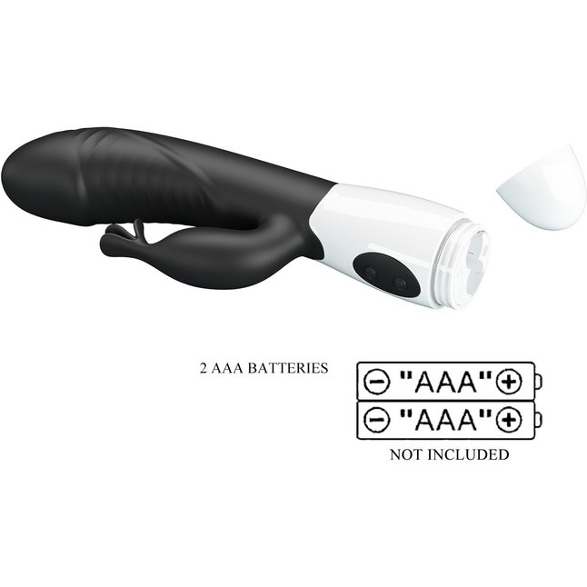 Черный вибратор-кролик Rasmussen - 19,8 см - Pretty Love. Фотография 10.