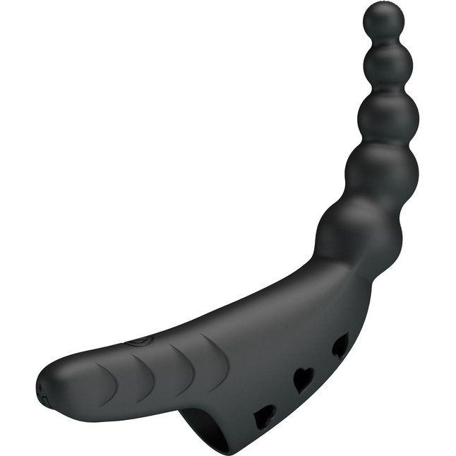 Черный вибратор на палец Jordin - 12,2 см - Pretty Love. Фотография 4.