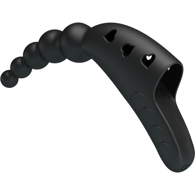 Черный вибратор на палец Jordin - 12,2 см - Pretty Love. Фотография 5.