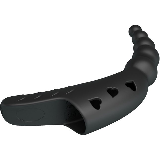 Черный вибратор на палец Jordin - 12,2 см - Pretty Love. Фотография 6.