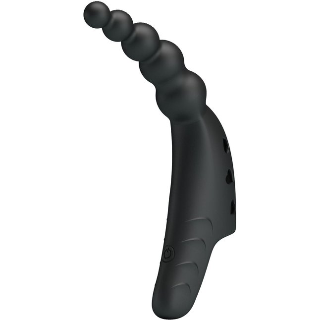 Черный вибратор на палец Jordin - 12,2 см - Pretty Love