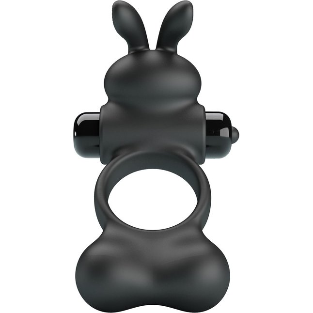 Черное вибрирующее кольцо с металлическими шариками Yusuf - Pretty Love. Фотография 4.