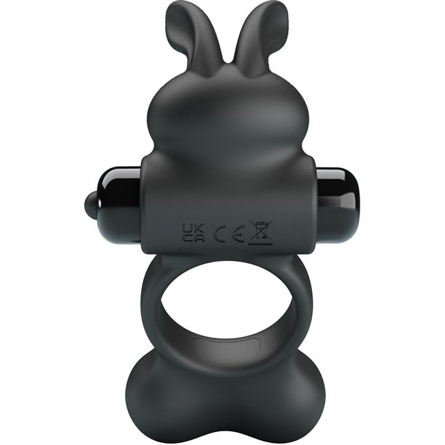 Черное вибрирующее кольцо с металлическими шариками Yusuf - Pretty Love. Фотография 5.