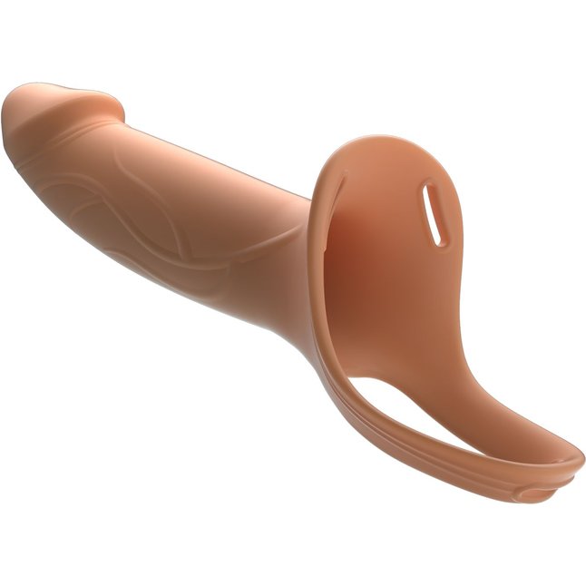 Телесный полый мужской страпон London - 16,8 см - Pretty Love. Фотография 5.