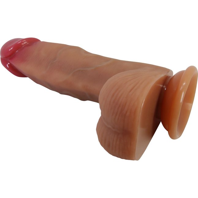 Телесный фаллоимитатор из жидкого силикона Duvall - 19,3 см - Pretty Love. Фотография 5.