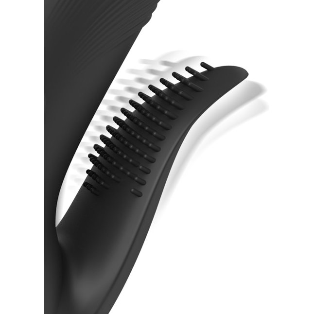 Черный вибратор с функцией фрикций Pogo Thruster - 23,5 см - Fetish Fantasy Series. Фотография 5.