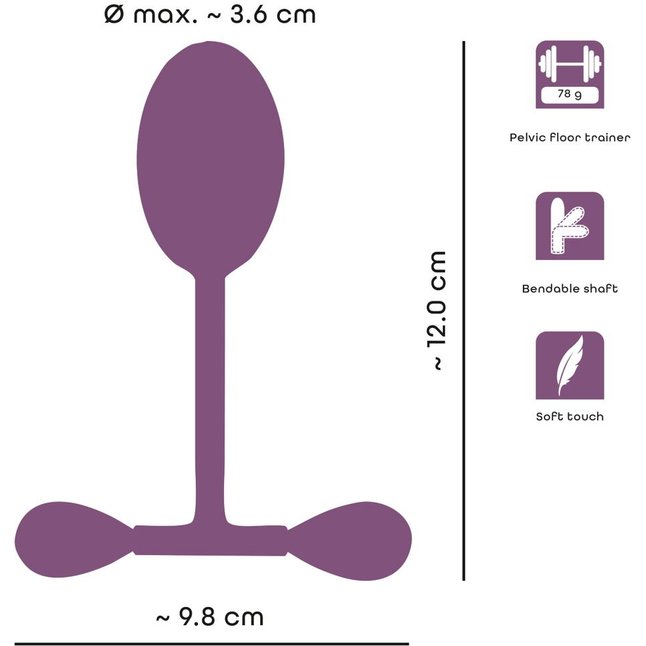 Сиреневый тренажер мыщц тазового дна Vaginal Trainer - You2Toys. Фотография 11.