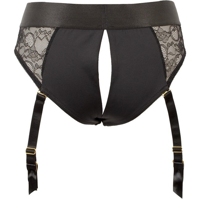 Черный женский страпон Strap-on Set: трусики и насадка - You2Toys. Фотография 3.