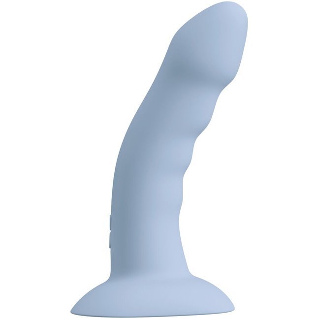 Голубой вибростимулятор на присоске Heart Guy - 17 см - You2Toys. Фотография 4.