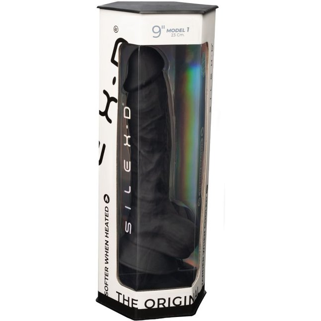 Черный фаллоимитатор SILEXD Model 1 9 - 23 см - SILEXD. Фотография 2.