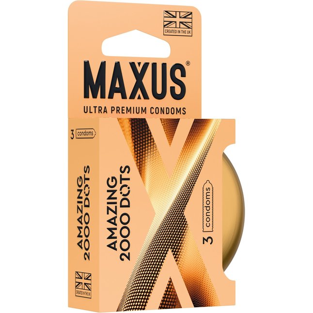 Точечные презервативы MAXUS 2000 Amazing Dots с железным кейсом - 3 шт. Фотография 2.