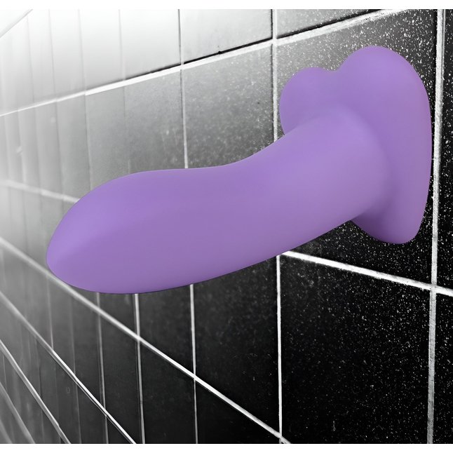 Фиолетовый нереалистичный дилдо Emotional Plus - 13 см - Flow. Фотография 9.