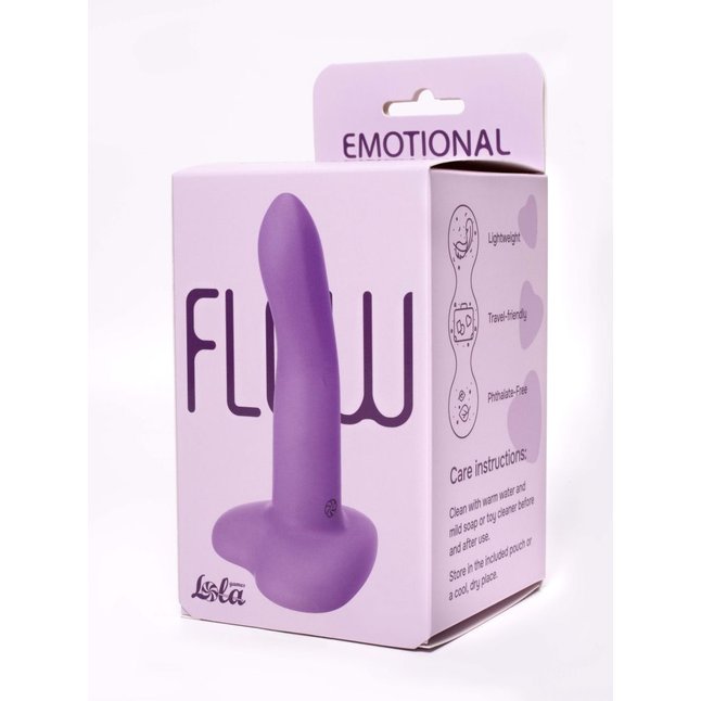 Фиолетовый нереалистичный дилдо Emotional - 13 см - Flow. Фотография 7.
