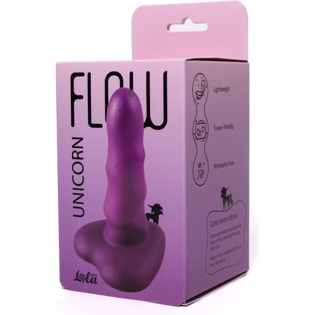 Фиолетовый нереалистичный дилдо Unicorn Max - 12,5 см - Flow. Фотография 7.