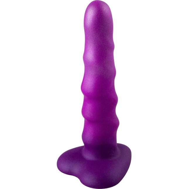 Фиолетовый нереалистичный дилдо Unicorn - 17,5 см - Flow. Фотография 2.