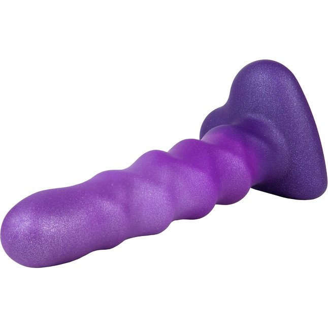 Фиолетовый нереалистичный дилдо Unicorn - 17,5 см - Flow. Фотография 4.