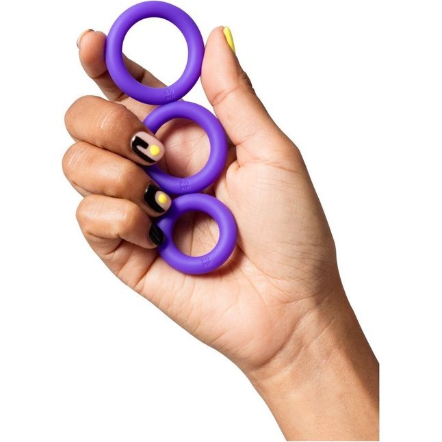 Набор из 3 фиолетовых эрекционных колец Remix Trio. Фотография 2.