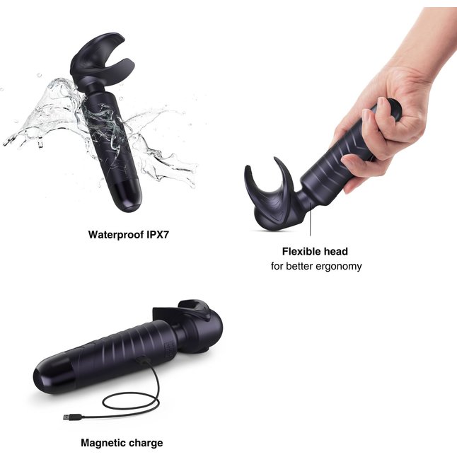 Сливовый вибромассажёр для мужчин Man.wand Evo. Фотография 3.