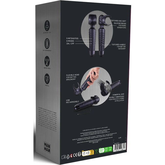 Сливовый вибромассажёр для мужчин Man.wand Evo. Фотография 6.
