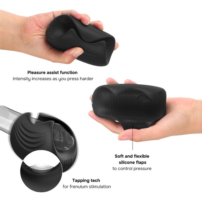 Черный мастурбатор Manwan Sub One. Фотография 3.