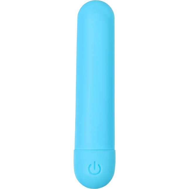 Голубая силиконовая перезаряжаемая вибропуля Murr - 10 см. Фотография 2.