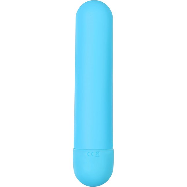 Голубая силиконовая перезаряжаемая вибропуля Murr - 10 см. Фотография 3.