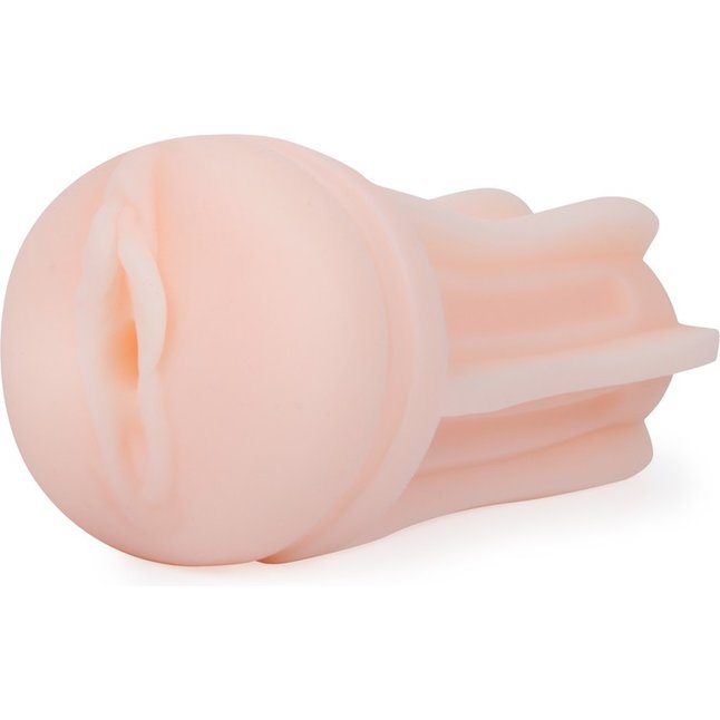 Телесный мастурбатор-вагина в пластиковой колбе. Фотография 4.