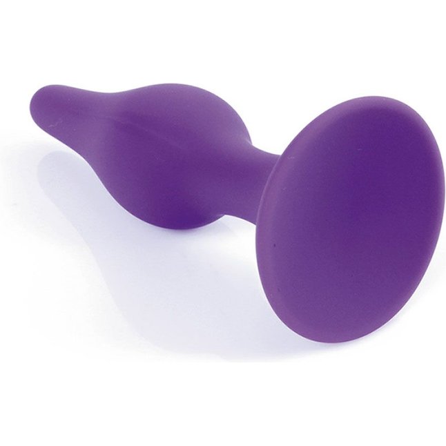 Фиолетовая анальная втулка Silcone Purple Plug Small - 10 см. Фотография 3.