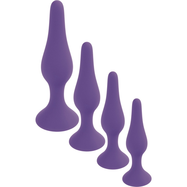 Фиолетовая анальная втулка Silcone Purple Plug Small - 10 см. Фотография 4.
