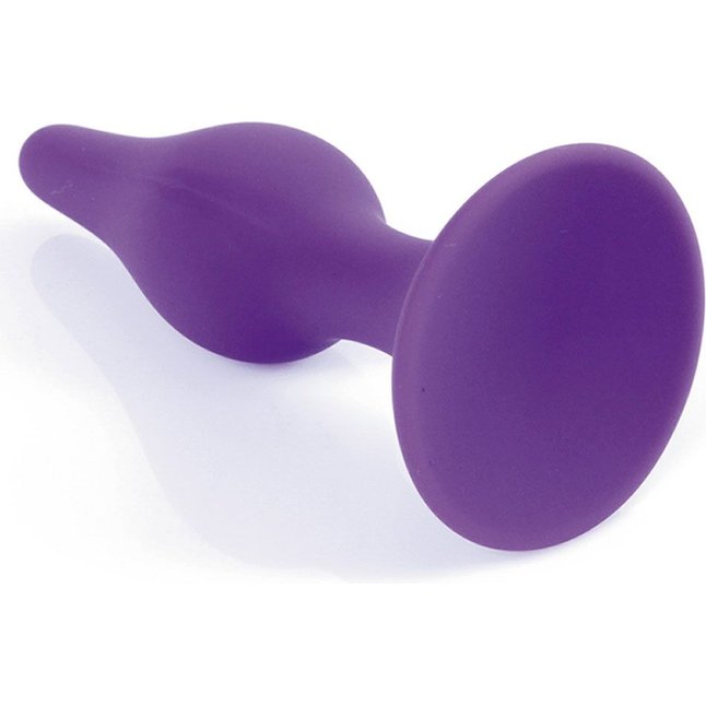 Фиолетовая анальная втулка Silcone Purple Plug Large - 12,5 см. Фотография 3.