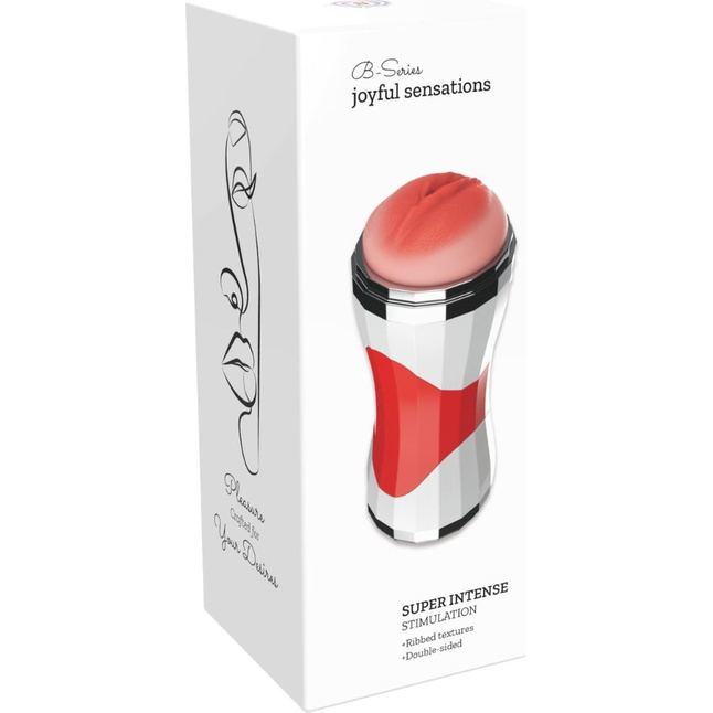 Двусторонний мастурбатор в колбе Power Grip Cup - вагина и ротик. Фотография 3.