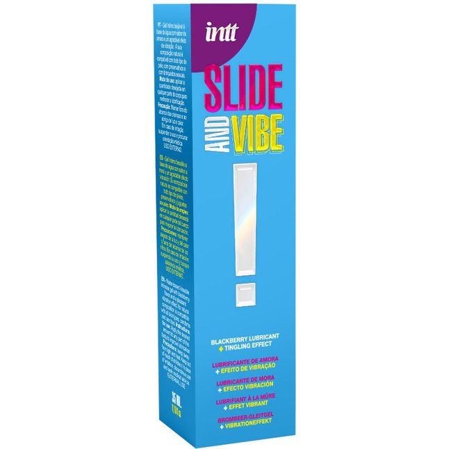 Лубрикант на водной основе Slide And Vibe с легким покалыванием и ароматом ежевики - 35 мл. Фотография 2.