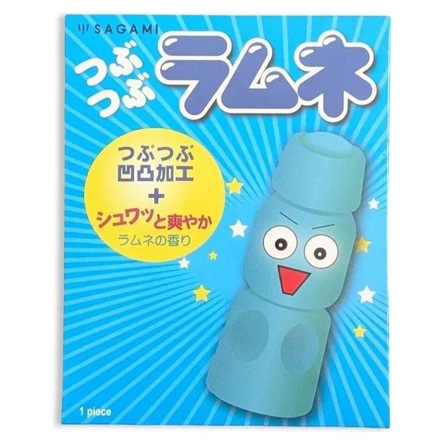 Презерватив Sagami Studded Lemonade с ароматом лимонада - 1 шт