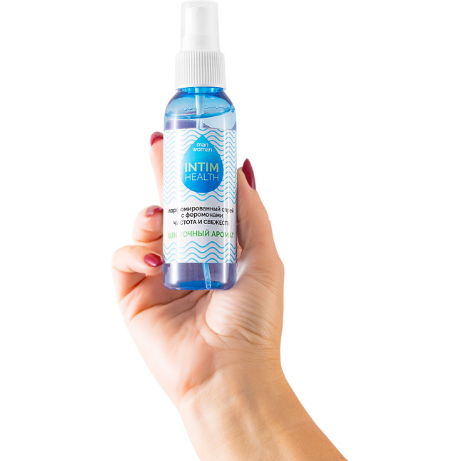 Парфюмированный спрей Intim Health для нижнего белья и тела с цветочным ароматом - 95 мл - Серия Intim Health. Фотография 3.