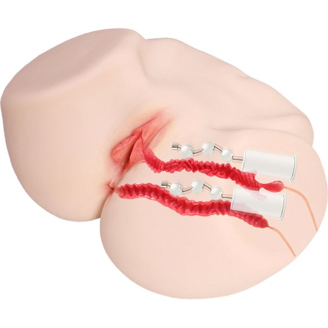 Мастурбатор-полуторс с двойным слоем материала и вибрацией Jenny Onahole Real Vagina. Фотография 3.