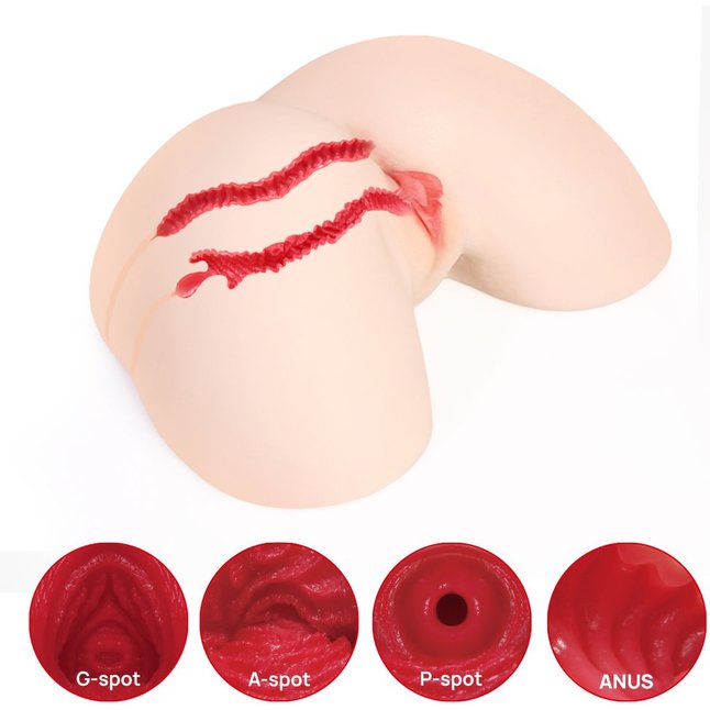 Мастурбатор-полуторс с двойным слоем материала и вибрацией Jenny Onahole Real Hips. Фотография 8.