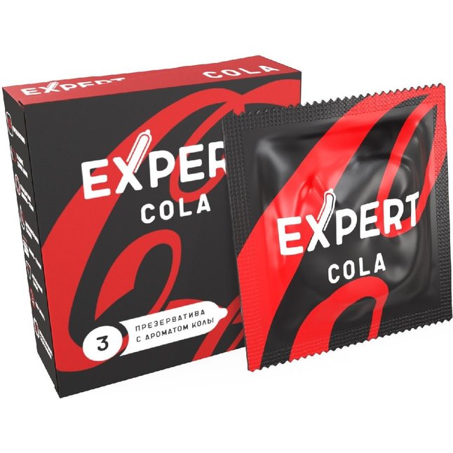 Презервативы с ароматом колы Expert Cola - 3 шт
