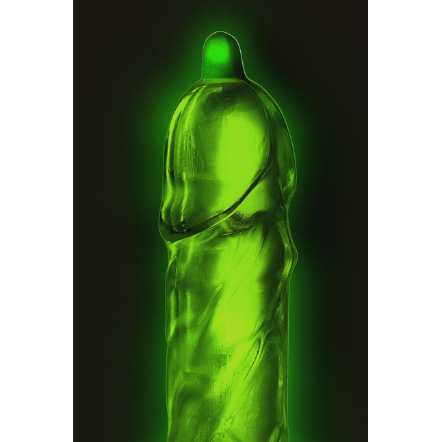 Светящиеся в темноте презервативы Expert Neon - 3 шт. Фотография 4.