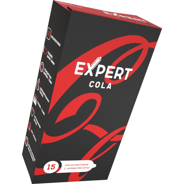 Презервативы с ароматом колы Expert Cola - 15 шт. Фотография 2.