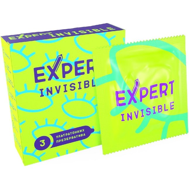 Ультратонкие презервативы Expert Invisible - 3 шт