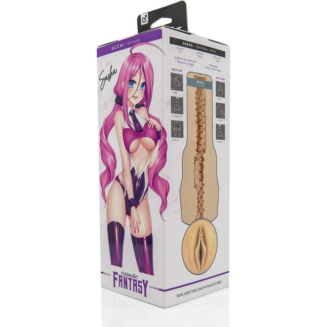 Телесный мастурбатор-вагина Fleshlight Fantasy - Sasha Nakamoto Ecchi. Фотография 3.