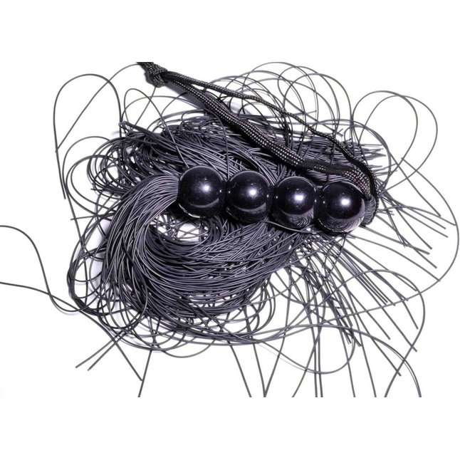 Черная силиконовая плеть - 37 см. Фотография 3.