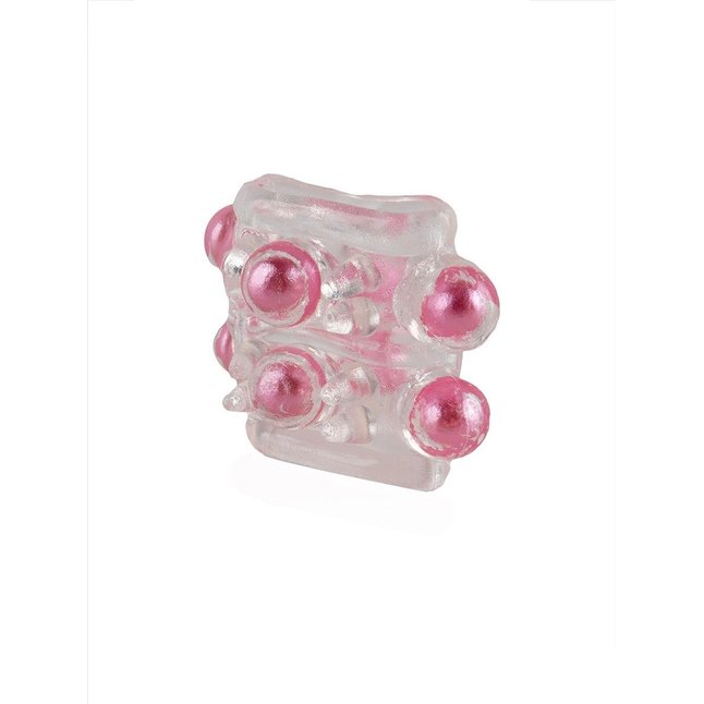 Прозрачная насадка на пенис с цветными шариками - EROWOMAN-EROMAN. Фотография 6.