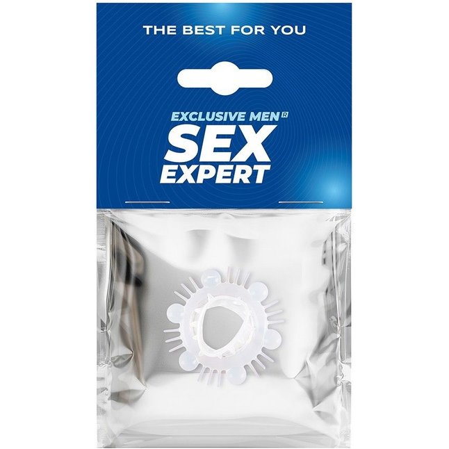 Стимулирующая насадка на пенис с несколькими видами рельефа - SEX EXPERT. Фотография 2.