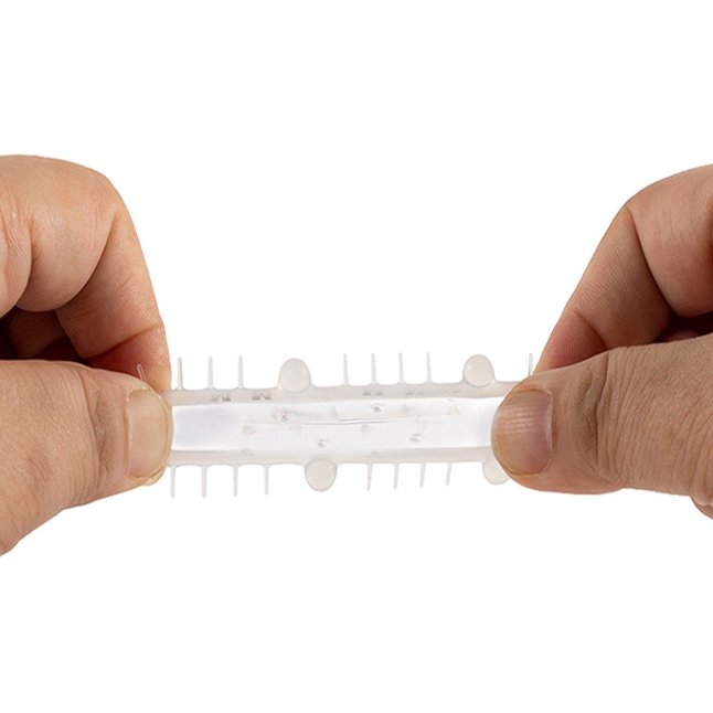 Стимулирующая насадка на пенис с несколькими видами рельефа - SEX EXPERT. Фотография 5.