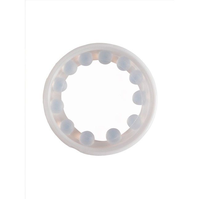 Эрекционное кольцо со стимулирующими шариками на поверхности - SEX EXPERT. Фотография 4.