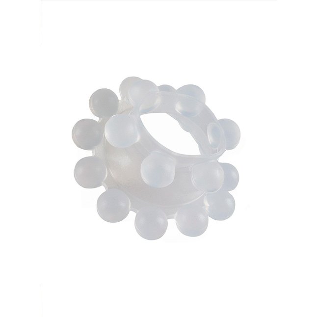 Эластичное эрекционное кольцо с двумя рядами шариков - SEX EXPERT. Фотография 4.